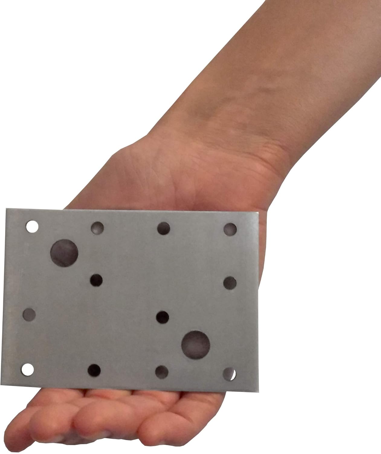 Flat Connecting Joining Plate Galvanised Heavy Duty Metal Steel Sheet 3.94"x 2.76"x 0.1" (100 x 70 x 2.5mm) Pack of 10pcs - Image 5