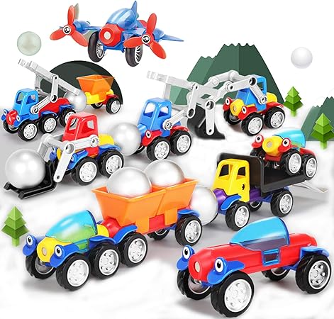 Amazon Diy 磁気 ビルディングブロック 組み立て おもちゃカー Diyカー 車 飛行機セット 子供 おもちゃ 知育玩具小学生36pcs 36pcs 積み木 おもちゃ
