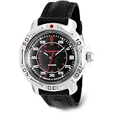 VOSTOK | Komandirskie Military Commander Mechanical 40mm Wrist Watch | Model 172 | WR 200m | Black Dial Mechanical Watch | Luminous dots