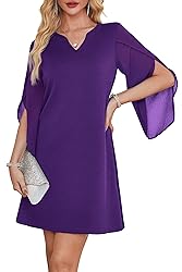 RUMIA Cocktail Dresses for Women Flutter 3/4 Sleeve