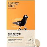 Energy Bird: Boost My Energy Supplements | Rhodiola Rosea | Ginseng | Lion's Mane | Energy, Focus & Concentration & Stress Re