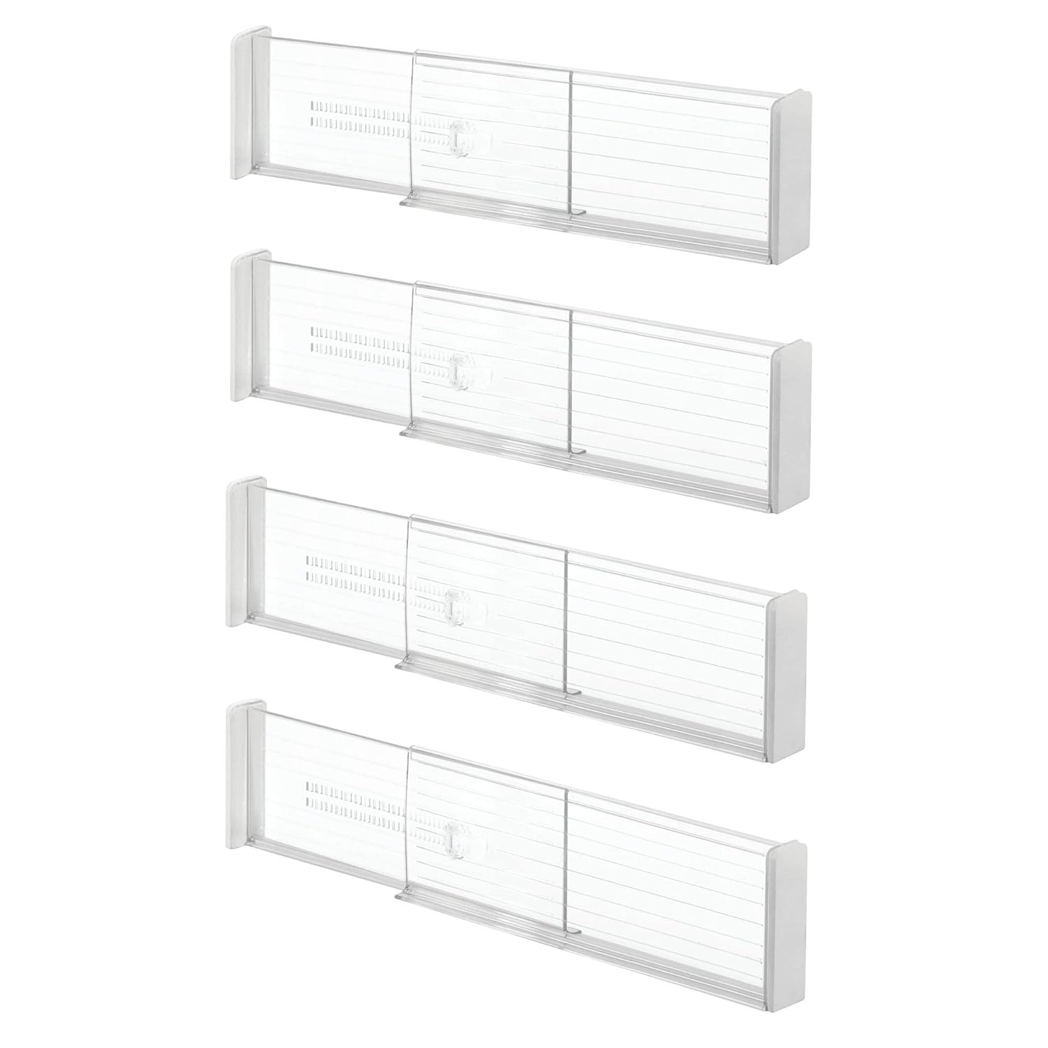 InterDesign Linus Adjustable Deep Drawer Organizer Dividers for Kitchen