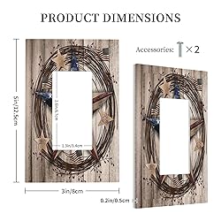 Outlet Covers Rustic Western American Flag Barn