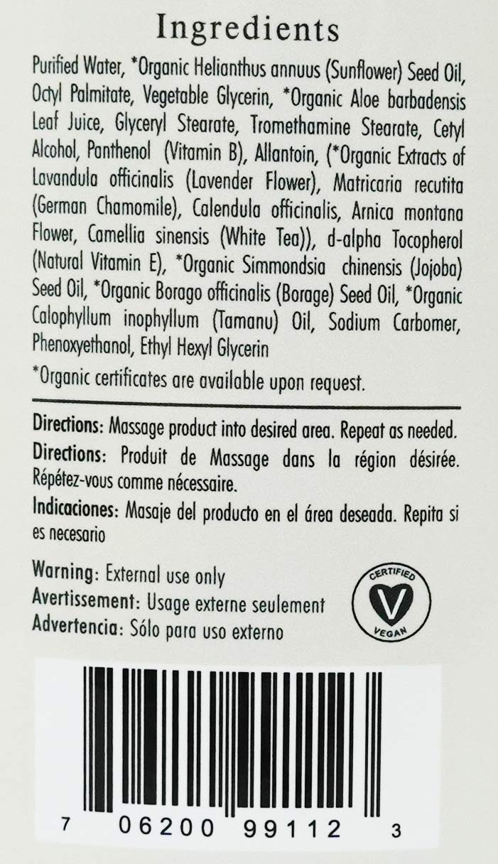 Sacred Earth Botanicals Vegan Massage Lotion, Unscented: Health & Personal Care