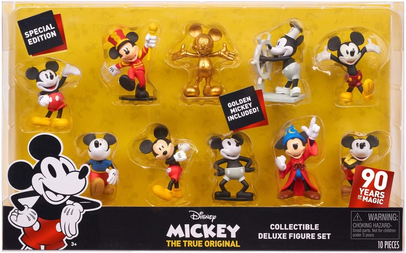 Disney Mickey Collectible Deluxe Figure Set, including Golden Mickey!