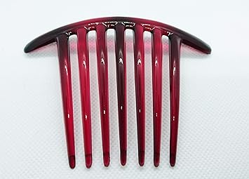 Amazon Com Side Comb French Twist Hair Comb Coler Red Two Tone 7