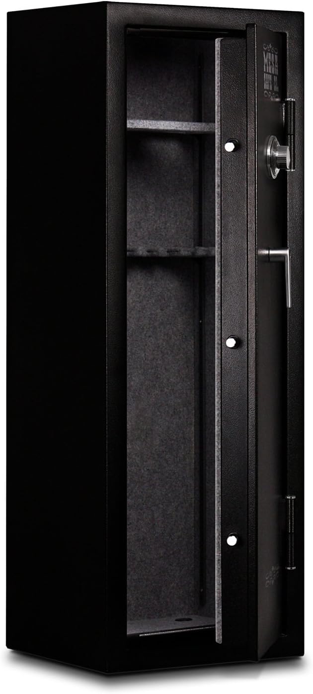 Mesa Safe MGL14C 30 Minute Fire and Gun Safe with Mechanical Lock, Textured Black/Satin Chrome