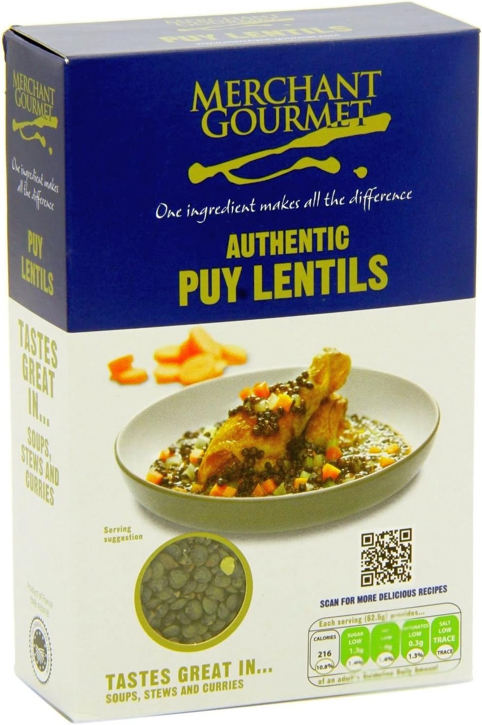 Merchant Gourmet PUY Lentils 500g (Pack of 2)