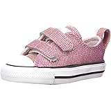 pink glitter velcro converse