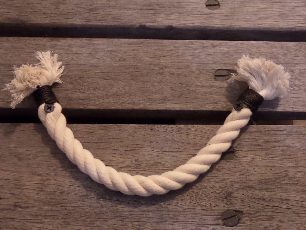 Cotton Rope Drawer Pull Handle Knob Nautical Bathroom Bedroom Kitchen Fixture Marine Beach