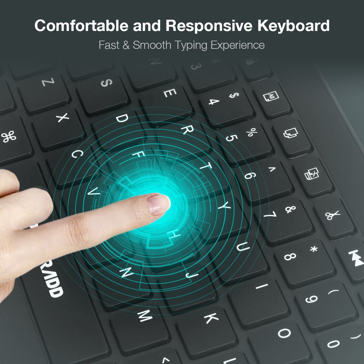 iPad Keyboard Case, Poweradd Bluetooth iPad Keyboard Folio Smart Case PU Leather Case with Removable Bluetooth Wireless Keyboard for Apple iPad Pro 12.9 Inch & iPad 12.9\