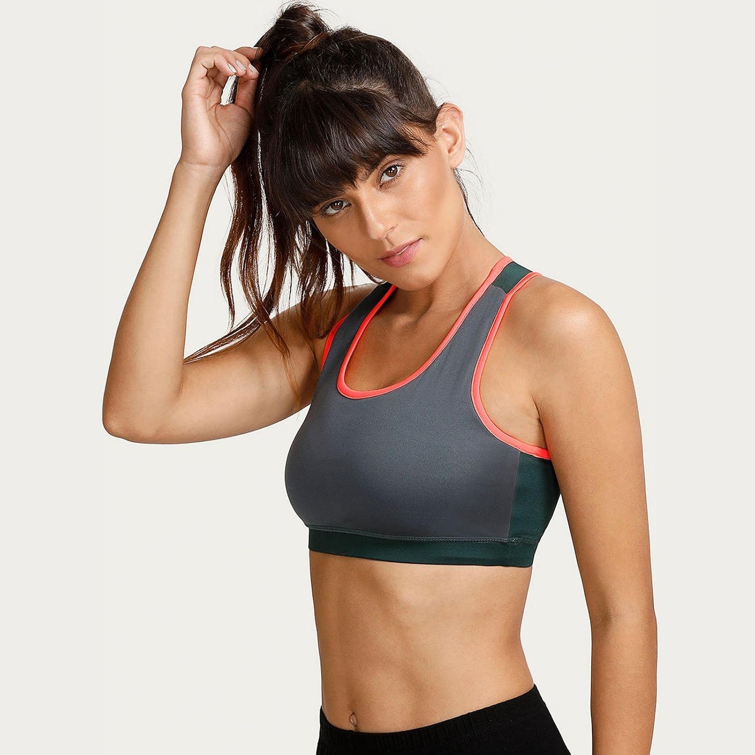 rosaline low impact sports bra- grey