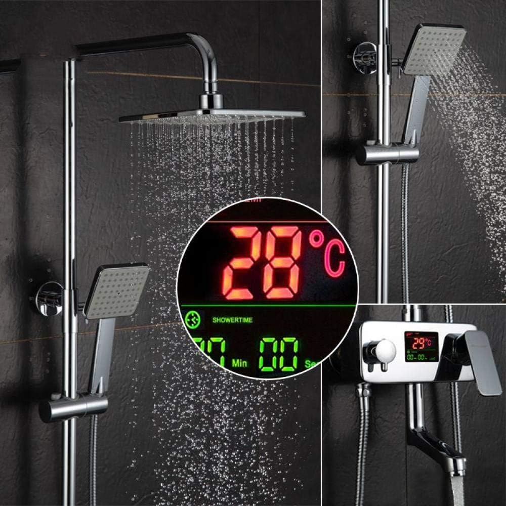 Shower System Chrome Digital Display Shower tap Set with Intelligent