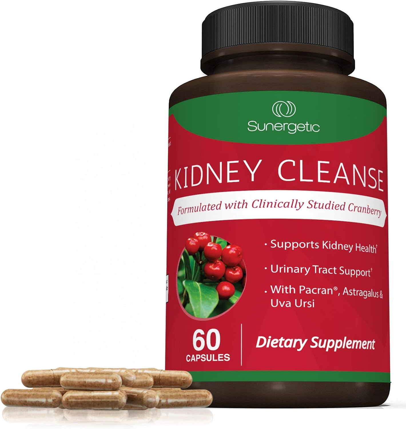 Premium Kidney Cleanse Supplement – Powerful Kidney Support Formula with Cranberry Extract Helps Support Healthy Kidneys & Urinary Tract Support– 60 Vegetarian Capsules: Health & Personal Care