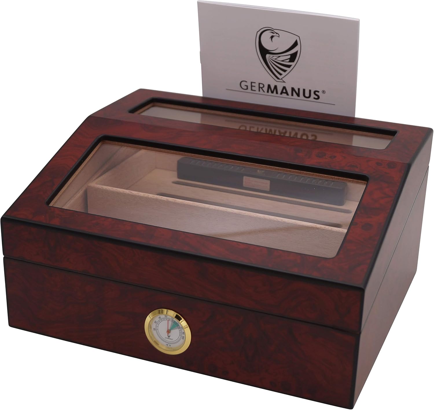 GERMANUS Humidor Cave à Cigares Heinrich Premium avec hygromètre et