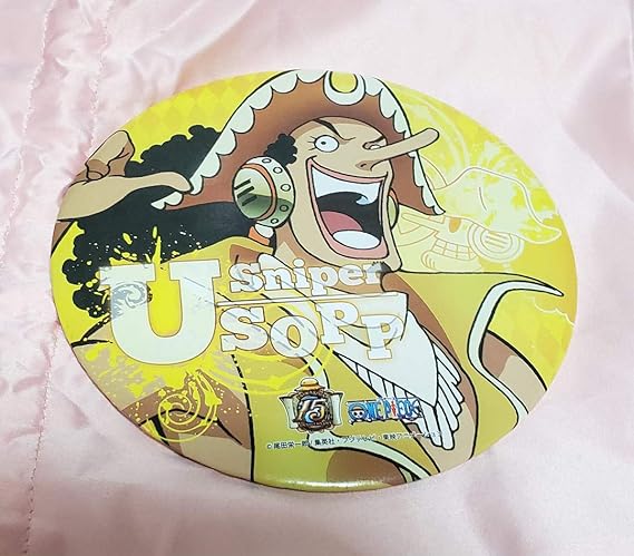 Amazon ワンピースセブンイレブンコラボ15周年記念どデカ缶バッジウソップ バッジ ホビー