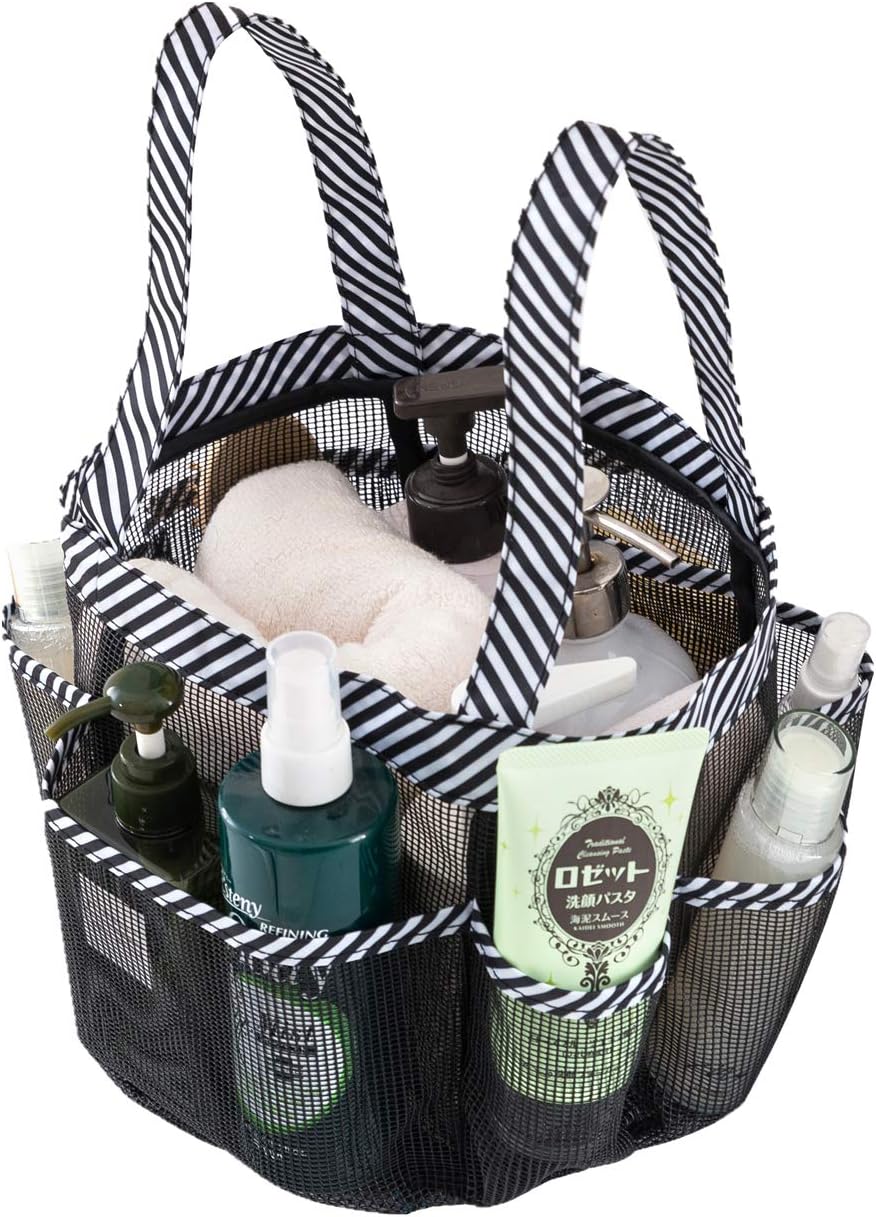 Shower Caddy Tote, Okroo Shower Basket Mesh ,Quick Dry bathroom Organizer Bag ,Must Have For Dorm Life，Perfect For College Dorm,Camping, Gym,Trip, Swimming Class