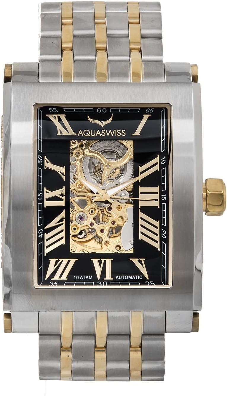 AquaSwiss64XGAS004 Automatic Tanc Two Tone Stainless Steel Case and Band Man's Watch
