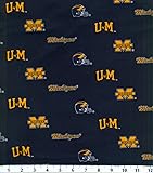 NCAA Cotton Fabric-Michigan Herringbone