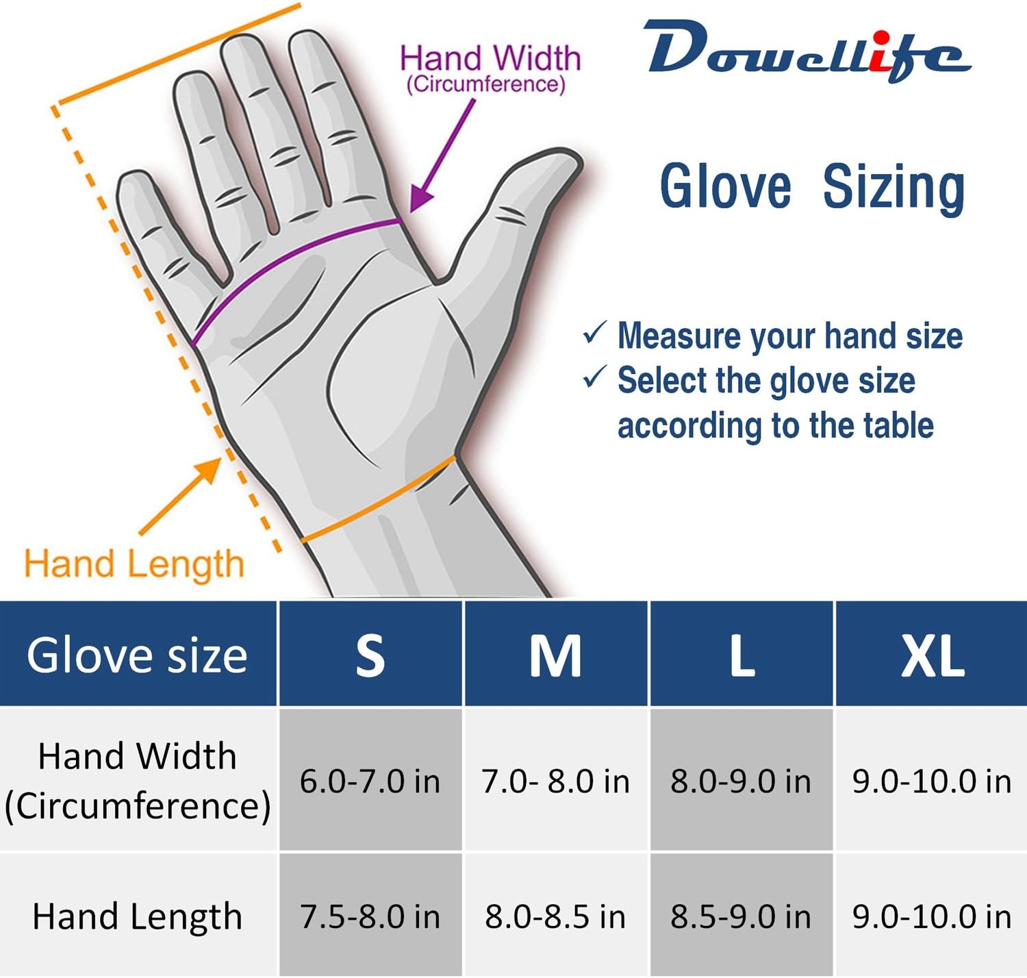 Dowellife Cut Resistant Gloves Food Grade Level 5 Protection, Safety Kitchen Cuts Gloves for Oyster Shucking, Fish Fillet Processing, Mandolin Slicing, Meat Cutting and Wood Carving, 1 Pair (Large) - - 