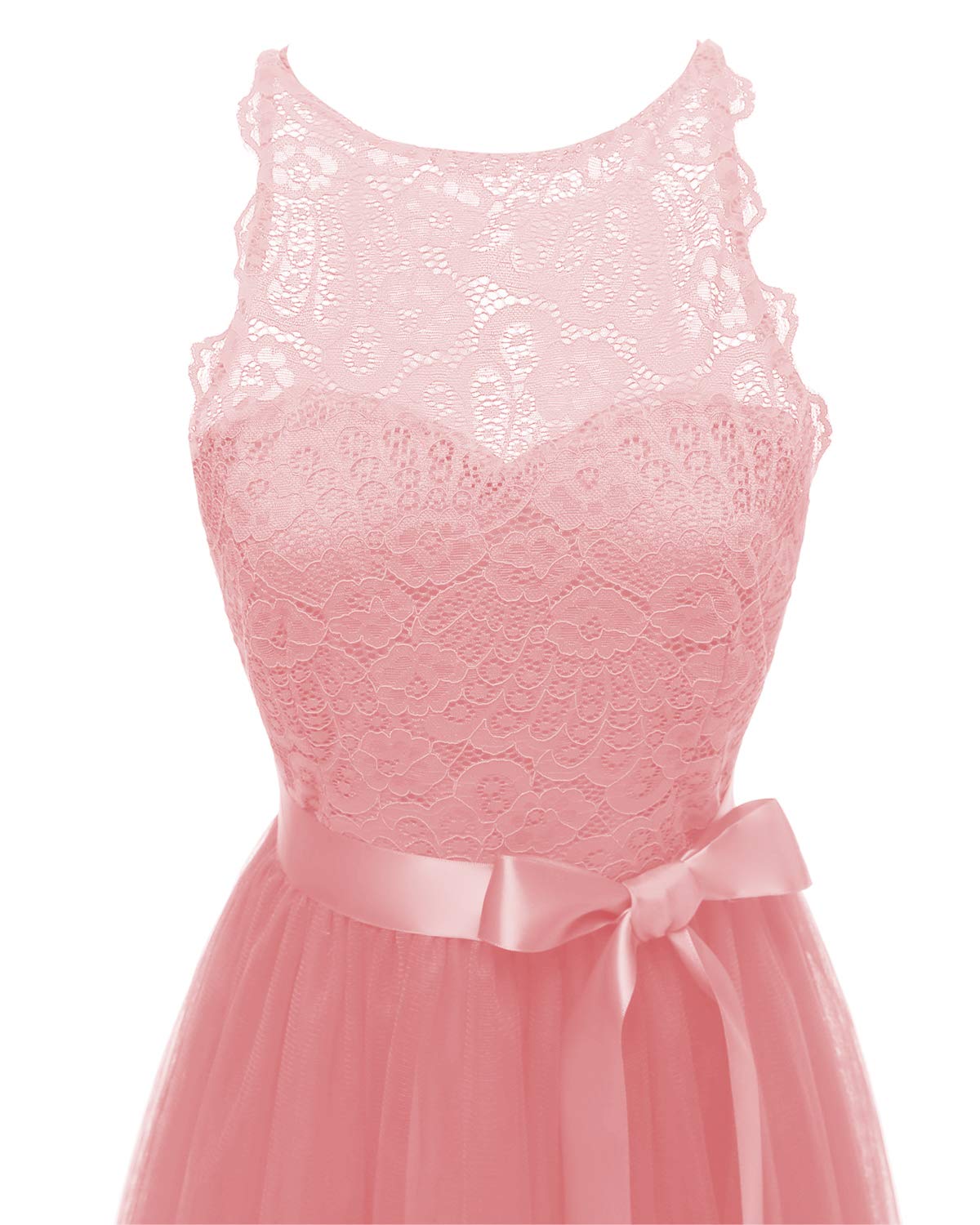 BeNicer Women Off Shoulder Summer Dress - A Line Knee Length Lace Dress for Party (2018)