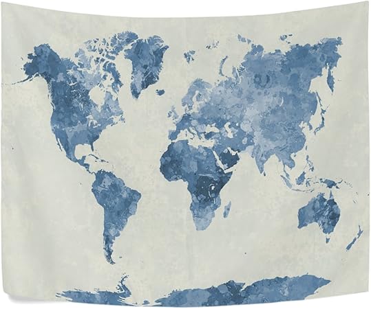 Vintage Carte Du Monde Et Ocea Nautique Carte Polyester Maison