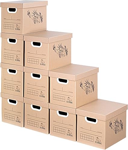 SEMAXE cajas de almacenamiento, cajas de cartón, 10 unidades ...