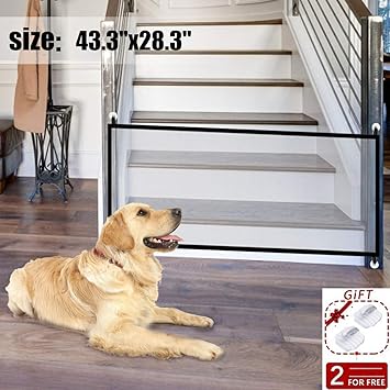magic gate for dogs portable folding mesh pet gate magic gate safety gates fence isolated gauze indoor guard