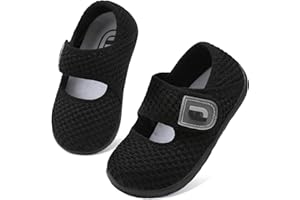 JOINFREE Toddler Shoes Boys Girls Walking Lightweight Wide Barefoot Slip On Sneakers Mary Jane School Shoe Breathable Flexible