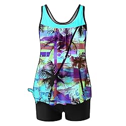 Tankini Swimsuits for Women Tummy Control Blouson