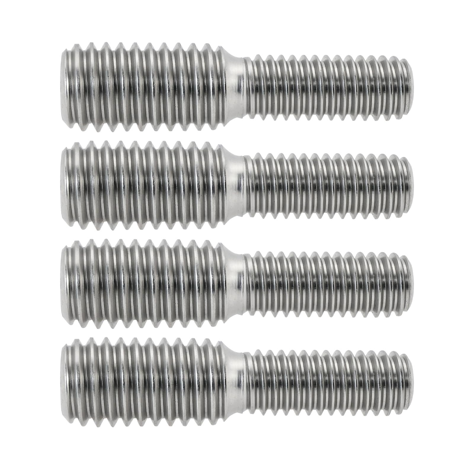 Be In Your Mind 4pcs M6 to M8 Double End Threaded Stud Screw Bolt 30mm 304 Stainless Steel Rod Bolts Thread Reducer Adapter Male to Male Screw Bolt for Furniture Hardware(M6xM8x30mm)