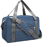 lifwimner Foldable Carry on Luggage Bag 22x14x9 Personal Item Bag for Airplanes Travel Duffel Bag for Women and Men (40L, Navy)