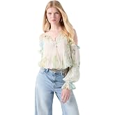 Guess Women's Long Sleeve Emily Cold Shoulder Top