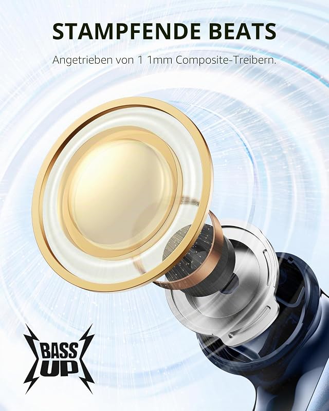 by Anker P40i, Wireless Earbuds mit Noise Cancelling, BassUp