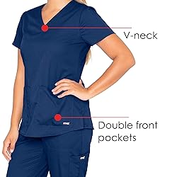 Grey's Anatomy Women's Two Pocket V-Neck Scrub Top