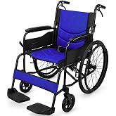 Vive Mobility Ultra Lightweight Wheelchair for Adults - Foldable | Collapsible Transport Wheelchair w/Adjustable Leg Rest &amp; Footrest for Seniors - Portable Wheelchairs for Travel, 18&rdquo; Seat, 28