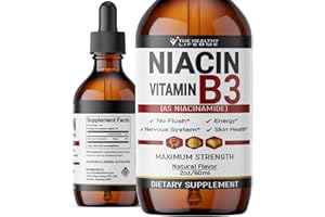 The Healthy Life 4 ME Vitamin B3 Niacinamide Liquid | 20mg Serving 60 Days Supply | Vitamin B Liquid Drops | 2oz Clear
