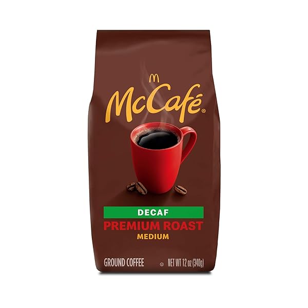 MCCAFE PREMIUM ROAST DECAF, MEDIUM ROAST GROUND COFFEE, 12 OZ BAG