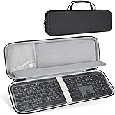 Hard Keyboard Carrying Case for Logitech MX Keys S/MX Keys Advanced Wireless Illuminated Keyboard Case Cover Protector, Logitech Keyboards Shockproof Protective Travel Bag, Black