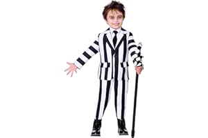 Spirit Halloween Beetlejuice Toddler Striped Suit | Officially Licensed | Group Costume | Horror Cosplay | Tim Burton
