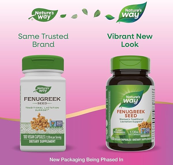 NATURE’S WAY FENUGREEK SEED, 610MG 100 CAPSULES