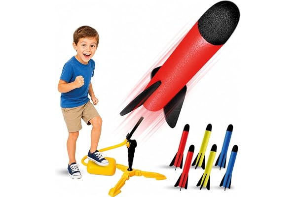 Rocket Launcher for Kids - Outdoor Toys for Kids Ages 4-8 Years - 3 4 5 6 7 Year Old Boy Birthday Gift - Rockets Kids Toys fo