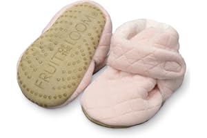 Fruit of the Loom Cozy Thermal Wrap Booties with Non-slip Grips for Baby Girls, Boys, Unisex -