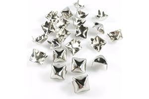 Nailheads Spots Studs 2 Prong 1/2" Square; Bright Nickel Finish 100 Pcs