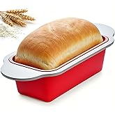 Boxiki Kitchen Premium Non-Stick Silicone Bread Loaf Pan, 9x5 Inches – Heavy-Duty Steel Frame, Non-Toxic, BPA & PFOA Free – Perfect for Pound Cakes, Breads, & More.