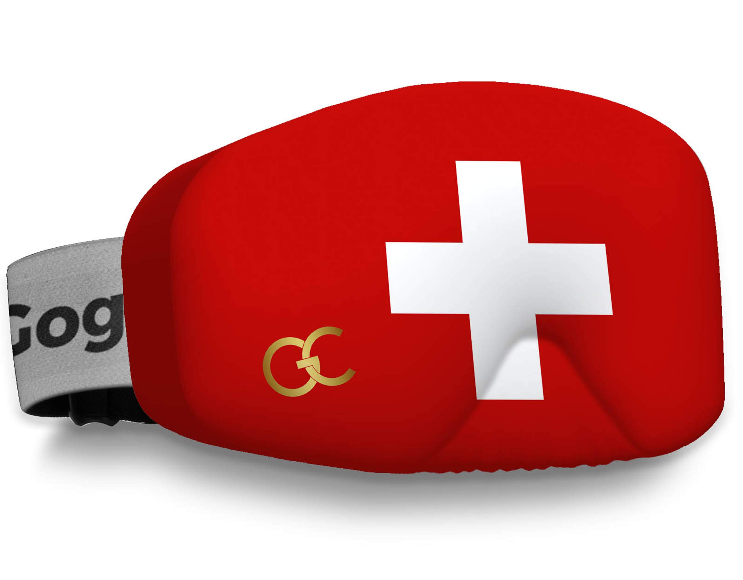 GogglesCover Ski Goggles Protective Cover, Protective Goggle Cover Portable, Ski Goggle Cover Sleeve Anti-Scratch, Ski Goggles Accessories, Ski Equipment, Swiss Flag Design