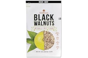 Hammons Black Walnuts - Wild Harvested - Non-GMO, Gluten Free, High Protein, Keto Snack - Recipe Ready Nuts Great for Cooking and Baking - 16oz
