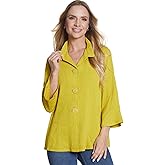 MULTIPLES womens Three Quarters Flounce Sleeve Wire Collar 2-pocket Button Front Jacket