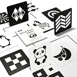 Beiens Newborn Sensory Toys Cards Black and White 0-12 Months 40 Pages