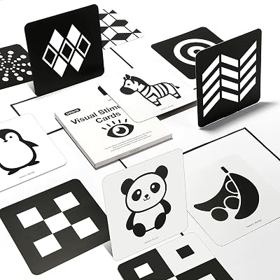 Beiens Newborn Sensory Toys Cards Black and White 0-12 Months 40 Pages